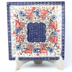 Janelle Imports Square Dinner Plate In Perennial Garden