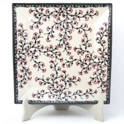 Janelle Imports Square Dinner Plate In Japanese Cherry