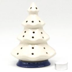 Janelle Imports Tree Tea Candle Holder In White On White
