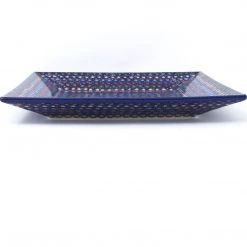 Janelle Imports Square Dinner Plate In Multi-Colored Dots