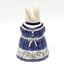 Janelle Imports Rabbit Cookie Jar In Blue Meadow