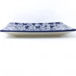 Janelle Imports Square Dinner Plate In Blue Butterfly