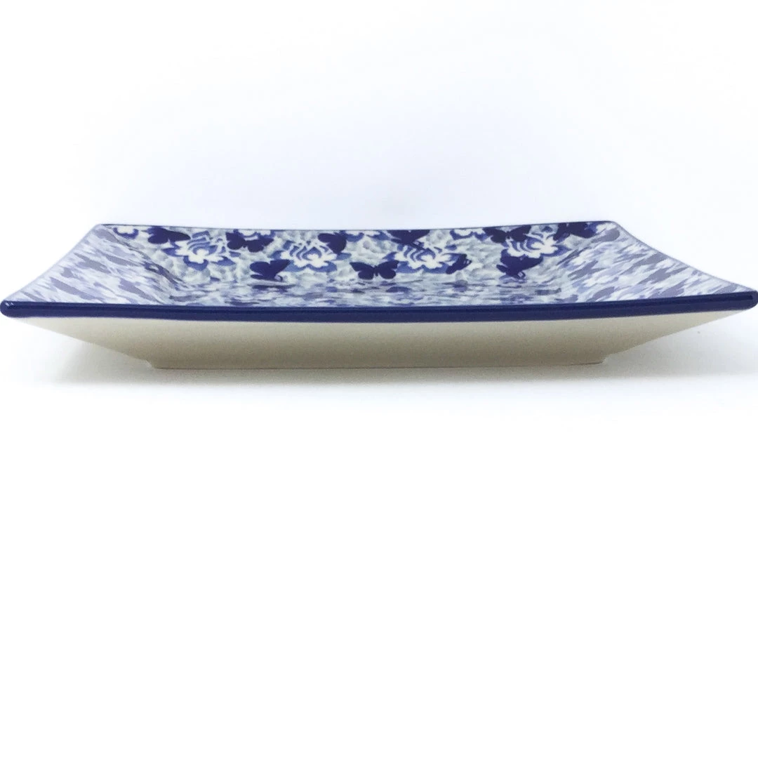 Janelle Imports Square Dinner Plate In Blue Butterfly 4 Janelle Imports Square Dinner Plate In Blue Butterfly