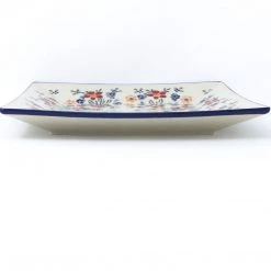 Janelle Imports Square Dinner Plate In Delicate Flowers