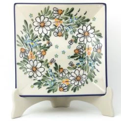 Janelle Imports Square Luncheon Plate In Spectacular Daisy