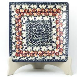 Janelle Imports Square Luncheon Plate In Wild Roses