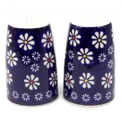 Janelle Imports Salt & Pepper Set In Flowers On Blue
