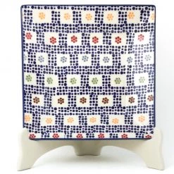 Janelle Imports Square Luncheon Plate In Modern Checkers