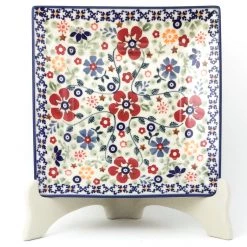 Janelle Imports Square Luncheon Plate In Summer Arrangement
