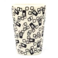 Janelle Imports Toothbrush Holder/Cup In Modern Gray & Black