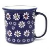 Janelle Imports Straight Cup 12 Oz In Flowers On Blue 1 Janelle Imports Straight Cup 12 Oz In Flowers On Blue