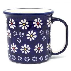 Janelle Imports Straight Cup 12 Oz In Flowers On Blue
