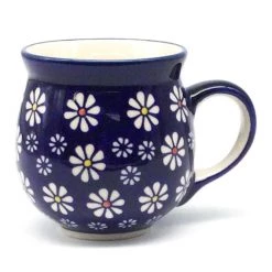 Janelle Imports Lady's Cup 10.5 Oz In Flowers On Blue
