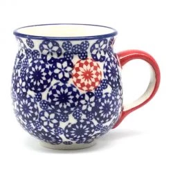 Janelle Imports Lady's Cup 10.5 Oz In Red Snowflake