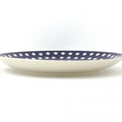 Janelle Imports Dinner Plate 10" In White Polka-Dot