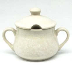 Janelle Imports Family Style Sugar Bowl 14 Oz In White On White