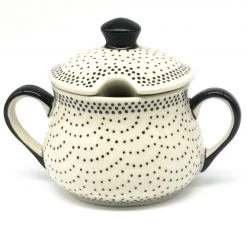 Janelle Imports Family Style Sugar Bowl 14 Oz In Black Elegance