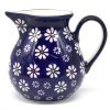 Janelle Imports Family Style Creamer 16 Oz In Flowers On Blue