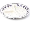 Janelle Imports Divided Plate In Blue Roosters