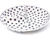 Janelle Imports Divided Plate In Blue Polka-Dot