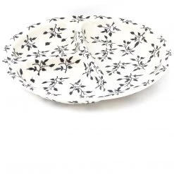Janelle Imports Divided Plate In Simply Black