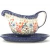 Janelle Imports Gravy Boat W/Tray 1 Qt In Perennial Garden 1 Janelle Imports Gravy Boat W/Tray 1 Qt In Perennial Garden