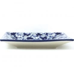 Janelle Imports Square Luncheon Plate In Blue Butterfly