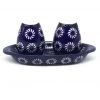 Janelle Imports Salt & Pepper Set W/Tray In Pinwheel