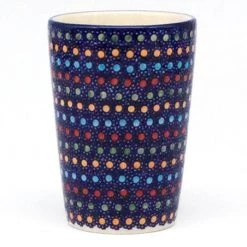 Janelle Imports Toothbrush Holder/Cup In Multi-Colored Dots