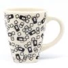 Janelle Imports Square Cup 12 Oz In Modern Gray & Black