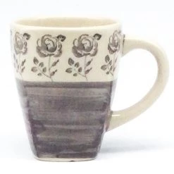 Janelle Imports Square Cup 12 Oz In Gray Rose