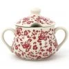 Janelle Imports Family Style Sugar Bowl 14 Oz In Antique Red