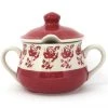 Janelle Imports Family Style Sugar Bowl 14 Oz In Red Rose