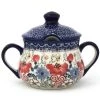 Janelle Imports Family Style Sugar Bowl 14 Oz In Perennial Garden