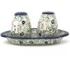 Janelle Imports Salt & Pepper Set W/Tray In Early Spring