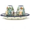 Janelle Imports Salt & Pepper Set W/Tray In Spectacular Daisy
