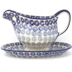 Janelle Imports Gravy Boat W/Tray 1 Qt In All Stars