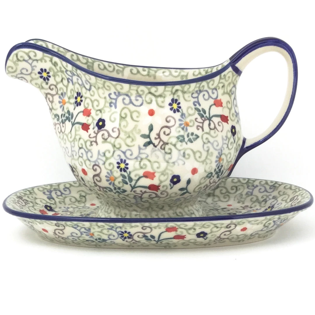 Janelle Imports Gravy Boat W/Tray 1 Qt In Early Spring 3 Janelle Imports Gravy Boat W/Tray 1 Qt In Early Spring
