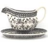 Janelle Imports Gravy Boat W/Tray 1 Qt In Gray & Black 2 Janelle Imports Gravy Boat W/Tray 1 Qt In Gray & Black