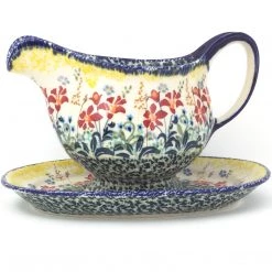 Janelle Imports Gravy Boat W/Tray 1 Qt In Country Summer