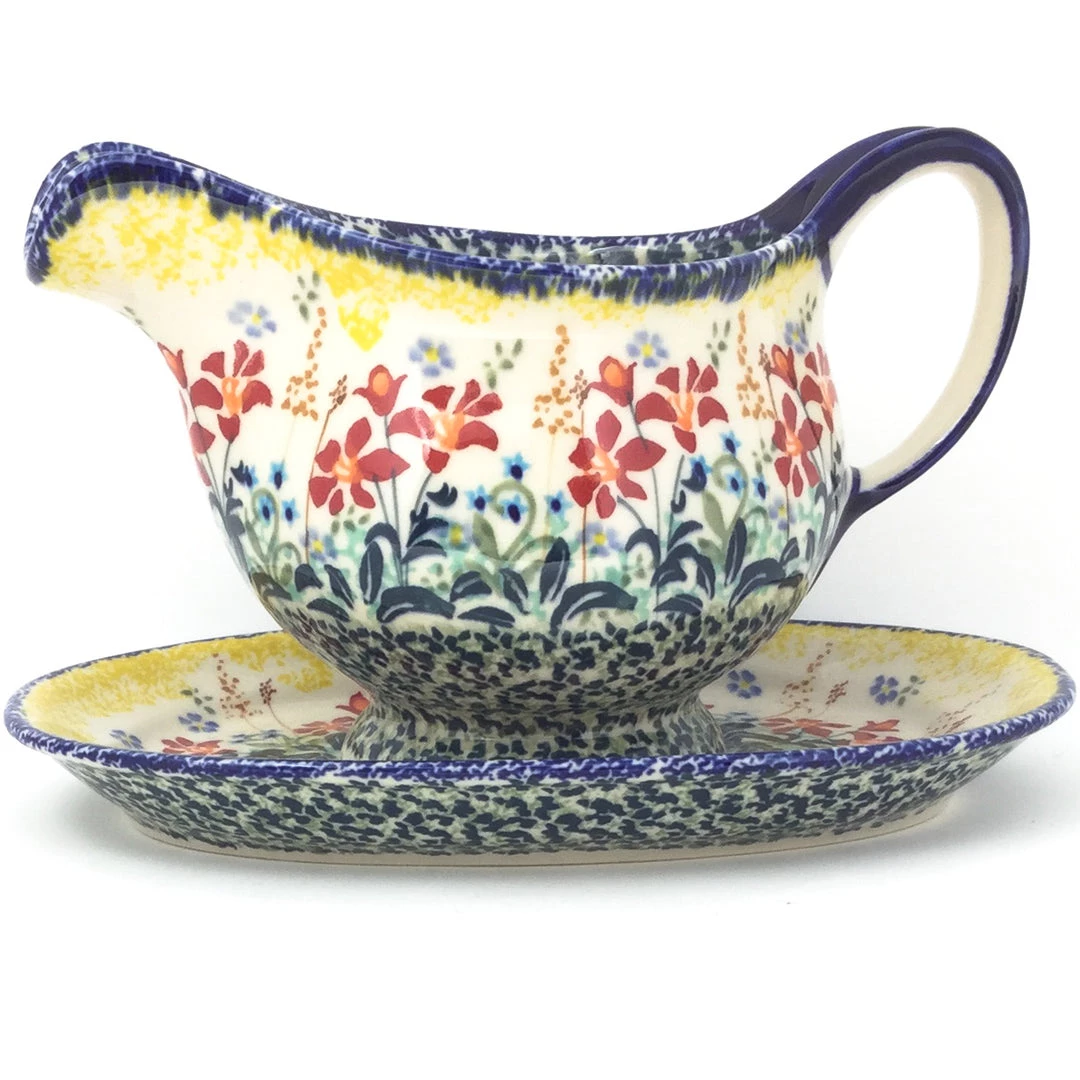 Janelle Imports Gravy Boat W/Tray 1 Qt In Country Summer 3 Janelle Imports Gravy Boat W/Tray 1 Qt In Country Summer