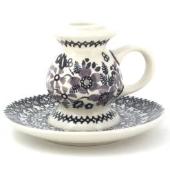 Janelle Imports Candle Holder W/Handle In Gray & Black