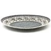 Janelle Imports Oval Basia Platter In Gray & Black