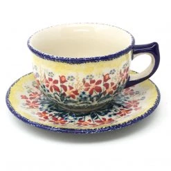 Janelle Imports Tea Cup W/Saucer 8 Oz In Country Summer