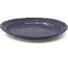 Janelle Imports Oval Basia Platter In Blue Elegance