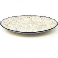 Janelle Imports Oval Basia Platter In Simple Elegance