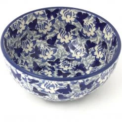 Janelle Imports Soup Bowl 24 Oz In Blue Butterfly