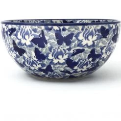 Janelle Imports Soup Bowl 24 Oz In Blue Butterfly