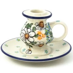 Janelle Imports Candle Holder W/Handle In Spectacular Daisy