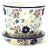 Janelle Imports Sm Flower Pot W/Plate In Morning Breeze